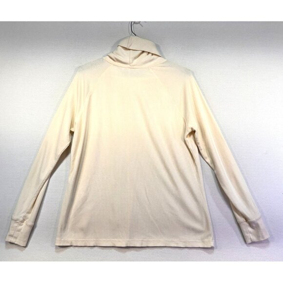 Woolrich Women's Waffle Knit Turtleneck Long Sleeve Pullover Sweater XL Cream St - Picture 8 of 11